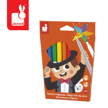 Janod Magiczne flamastry zmieniające kolor 10 kolo