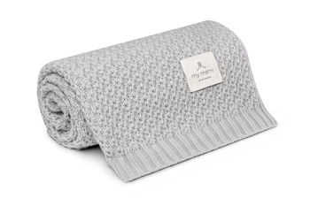 Memi: Bambusowy kocyk light grey 80x100 - chain