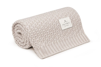 Memi: Bambusowy kocyk light beige 80x100 - chain