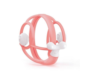 Mombella - Gryzak z grzechotką ślimak pink