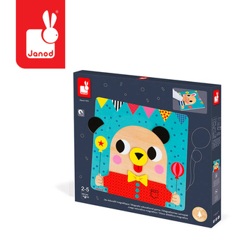 Janod - Układanka drewniana magnetyczna zwierzątka