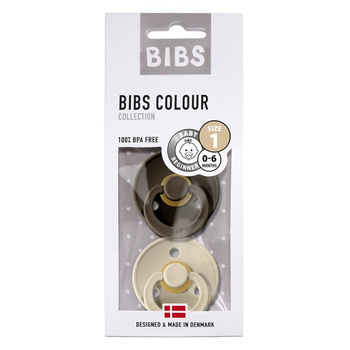 BIBS - Zestaw smoczków S Blush & Dark Oak