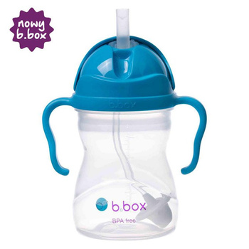 Bidon ze słomką 240 ml, kobaltowy, b.box