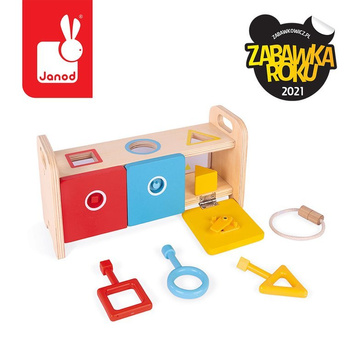 Janod: Drewniany sorter z kluczykami Essentiel