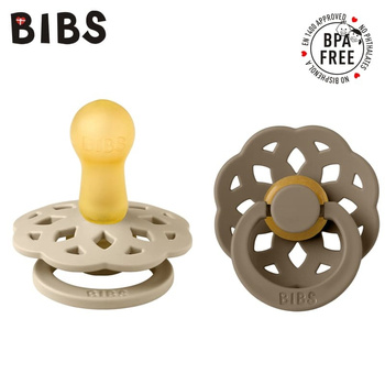 BIBS: Smoczek BOHEME 2-PACK VANILLA & DARK OAK S