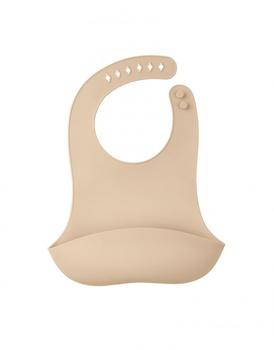 Mombella Silikonowy Śliniak z Kieszonką 3D Light B