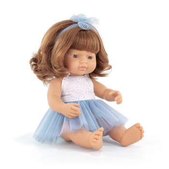 Lalka dziewczynka Europejka 38 cm | Rudowłosa |