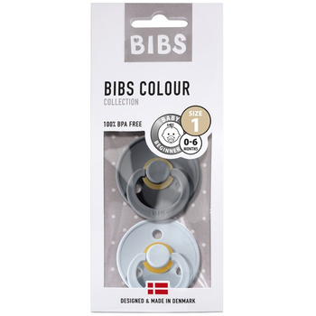 BIBS - Zestaw smoczków S IRON & BABY BLUE
