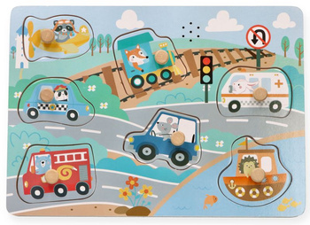 Puzzle dźwiękowe Pojazdy