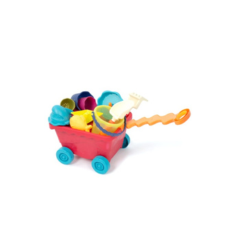 B.TOYS: Zestaw do Piasku na Wózku Czerwony