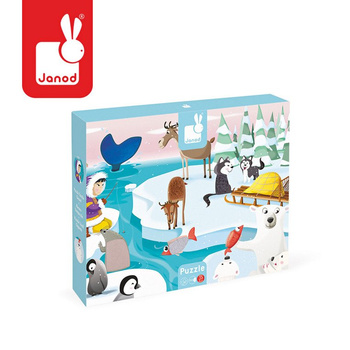Janod: Puzzle sensoryczne 20 elementów Lodowa