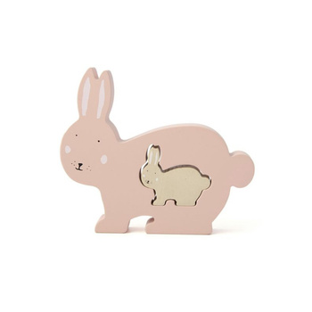 Pani Królik drewniane puzzle