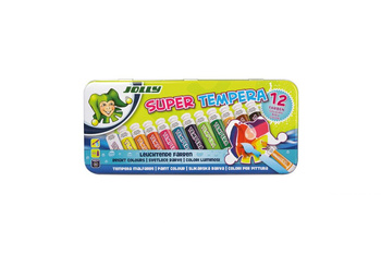 FARBA TEMPERA 12 KOLORÓW W METALOWYM PUDEŁKU