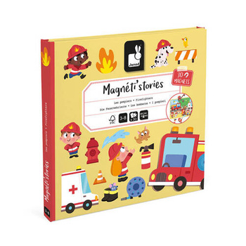 Janod Magnetyczna układanka Strażacy Magneti'stori