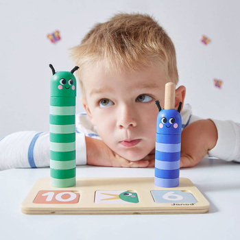 Drewniana układanka porównywanie liczb