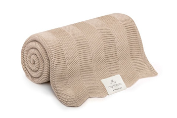 Memi: Bambusowy kocyk beige 80x100 – fir