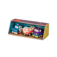 B.Toys: Zestaw 3 mini autek z napędem