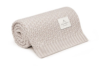 Memi: Bambusowy kocyk light beige 80x100 - chain