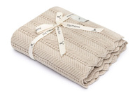 Memi: Bambusowy kocyk light beige 80x100 - feather