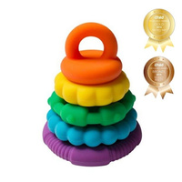 Jellystone: Silikonowy gryzak wieża, tęczowy