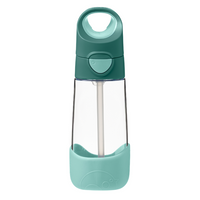 B.Box: Butelka tritanowa ze słomką 450 ml, Emerald