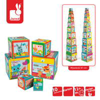 Janod - Piramida 10 kostek Przyjaciele z miast