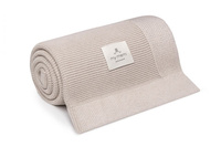 MEMI: Bambusowy kocyk light beige 80x100 - classic