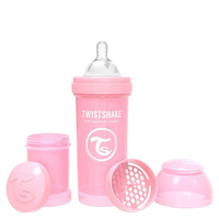 Twistshake - Butelka antykolkowa 260 ml, różowa