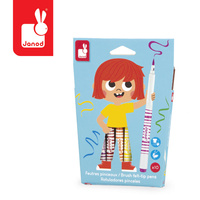 Janod Flamastry pędzelkowe 10 kolorów 3+