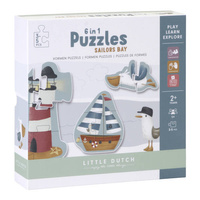 Little Dutch: Puzzle 6 elementów Sailors Bay