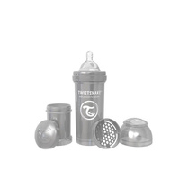 Twistshake - Butelka antykolkowa 260 ml szara